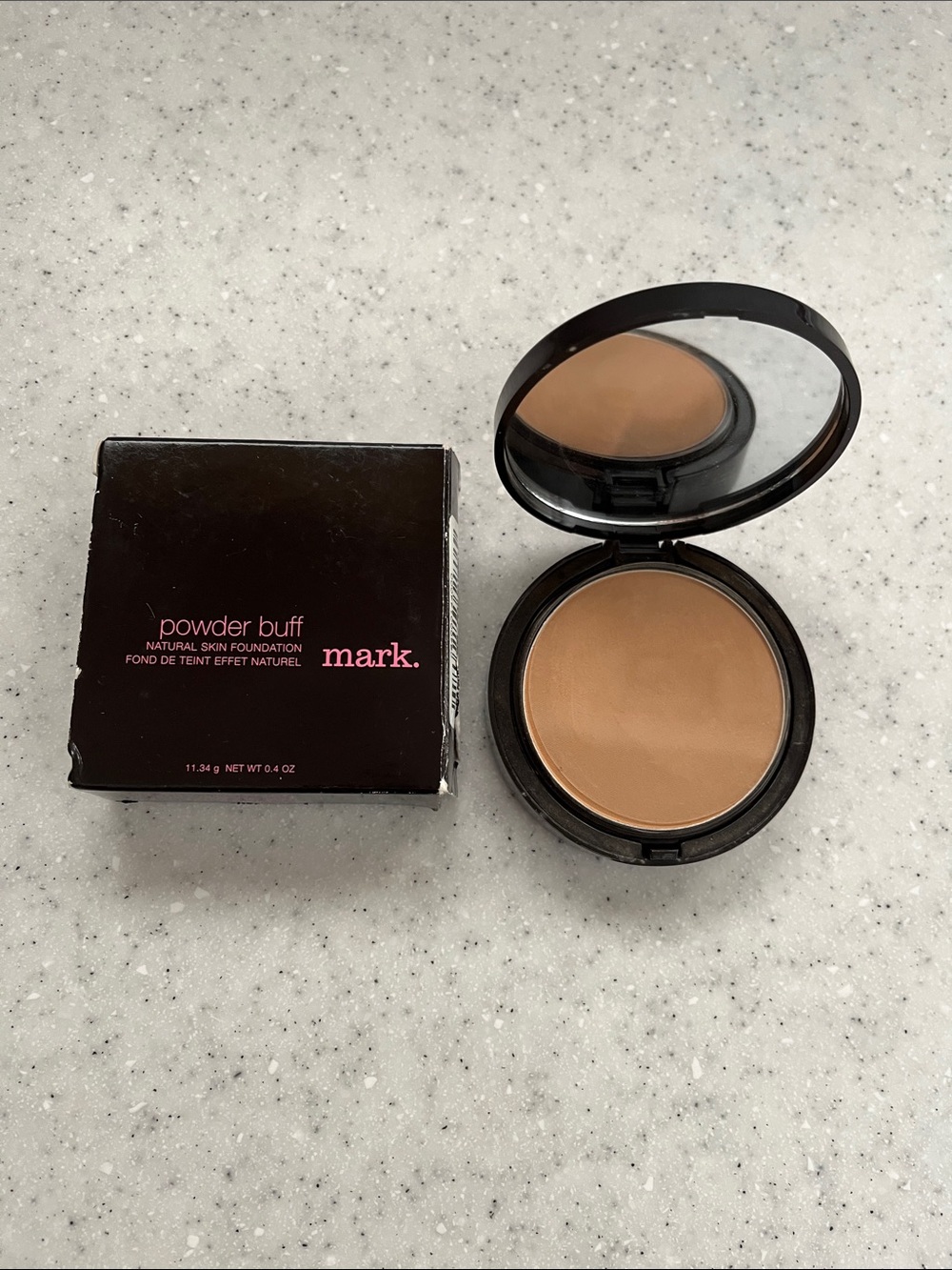 Avon mark Powder Buff Natural Skin Foundation~NATURAL SKIN~NIB~Pressed Powder
